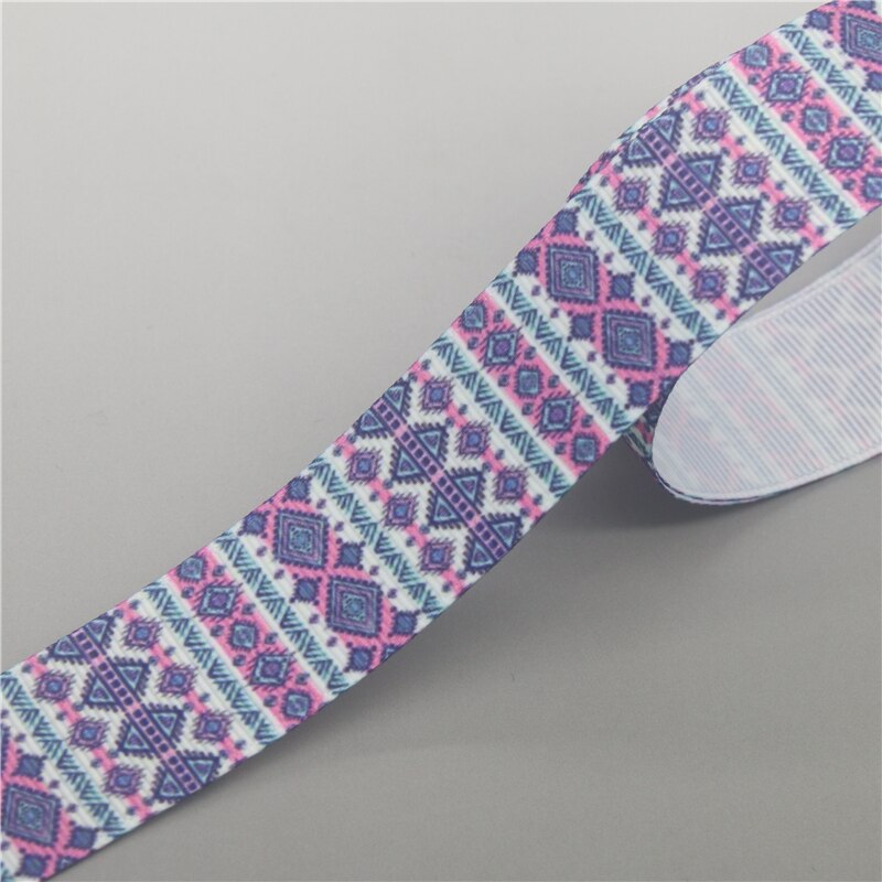 DHK-Cinta de grogrén impresa personalizada, Material para decoración de sombreros, manualidades de costura, DIY, 50 yardas