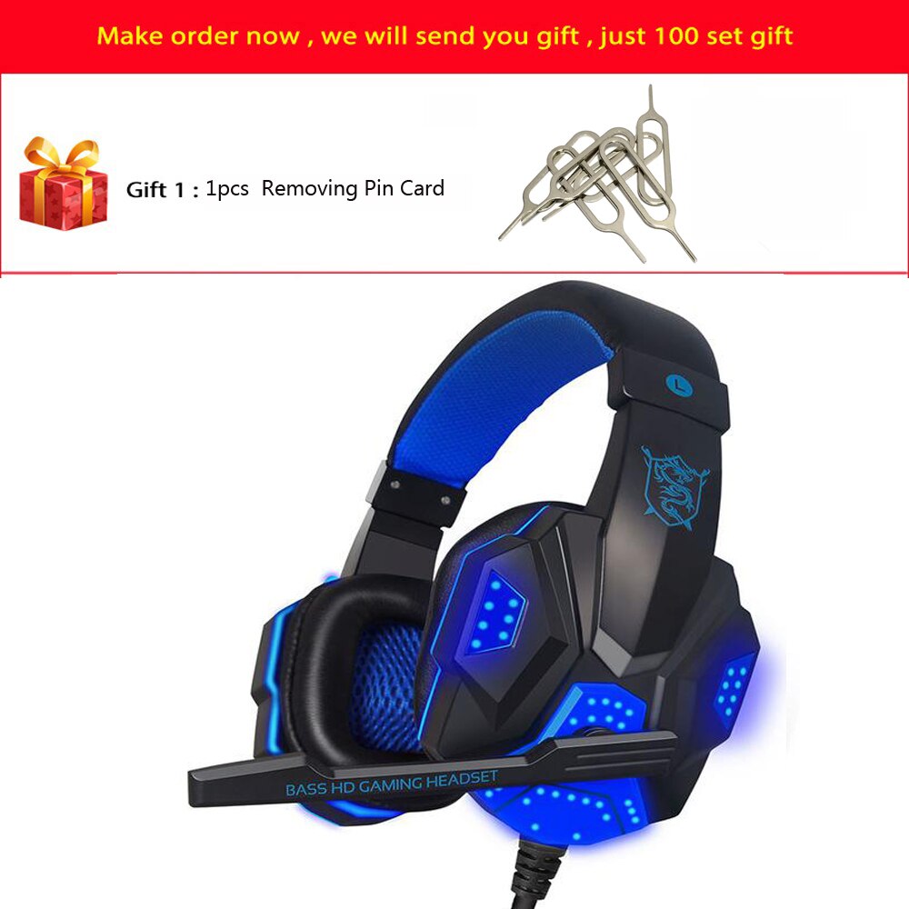 2.2M PC780 Gaming Headsets Big Headphones without Light Mic Stereo Earphones Deep Bass for PC Computer Gamer Laptop PS4