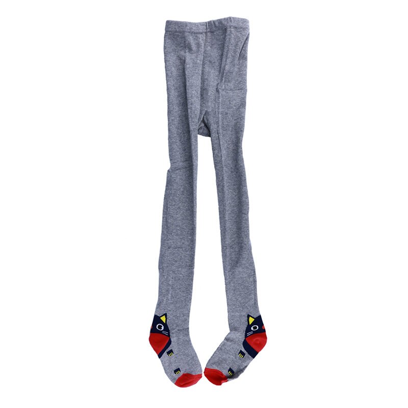 Medias de dibujos animados para niñas, pantimedias para bebés de 1 a 10 T, medias de algodón tejidas a la: Gray