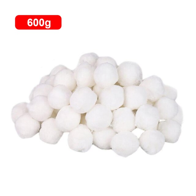 Filtro bolas de algodón de fibra Media para limpieza de piscina, ecológico, alternativa a filtros de arena, herramientas de limpieza: 600g
