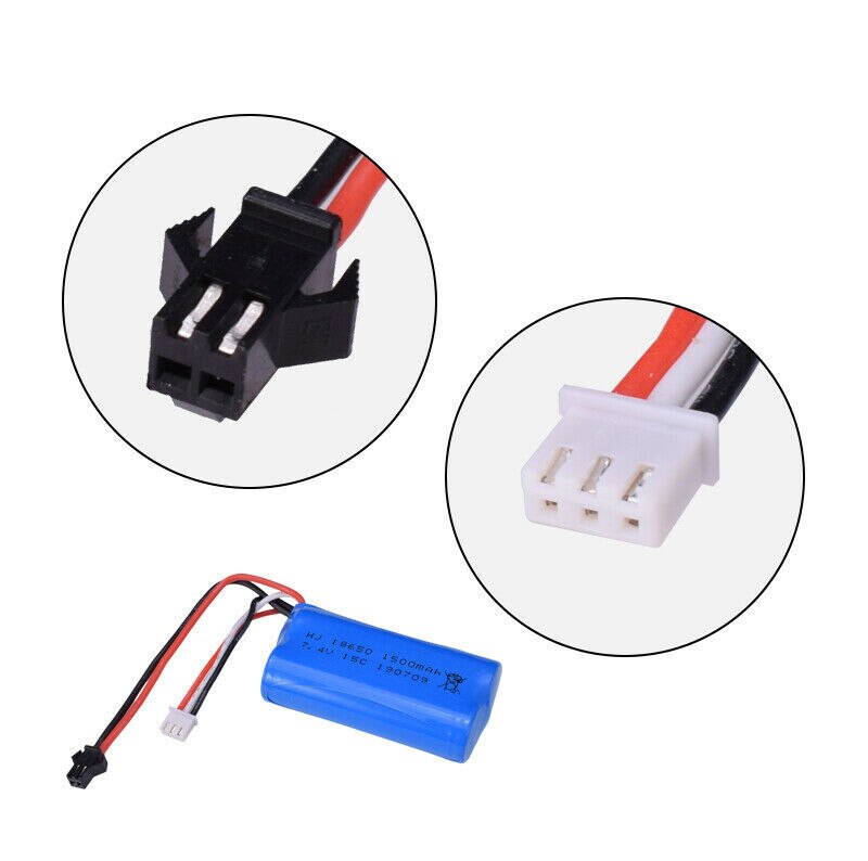 18650 batterie Für Udi U12A Syma S033g Q1 H101 H103 FT009 RC boote flugzeug spielzeug teile 7,4 V 1500mAh