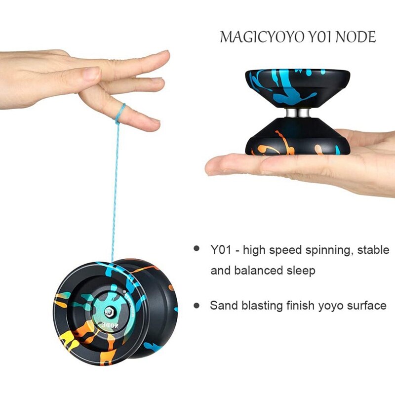 Magicyoyo unresponsive yoyo ,y01 node yo-yo alloy metal yoyo kk ball bearing yoyo for advanced player+bag +5 yo- yo strings