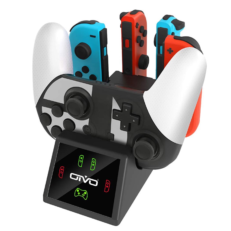 Oivo 5 In 1 Voor Joycon Charging Dock Stand Voor Nintend Schakelaar Pro Controller Charger Charging Station Met Led-indicatoren