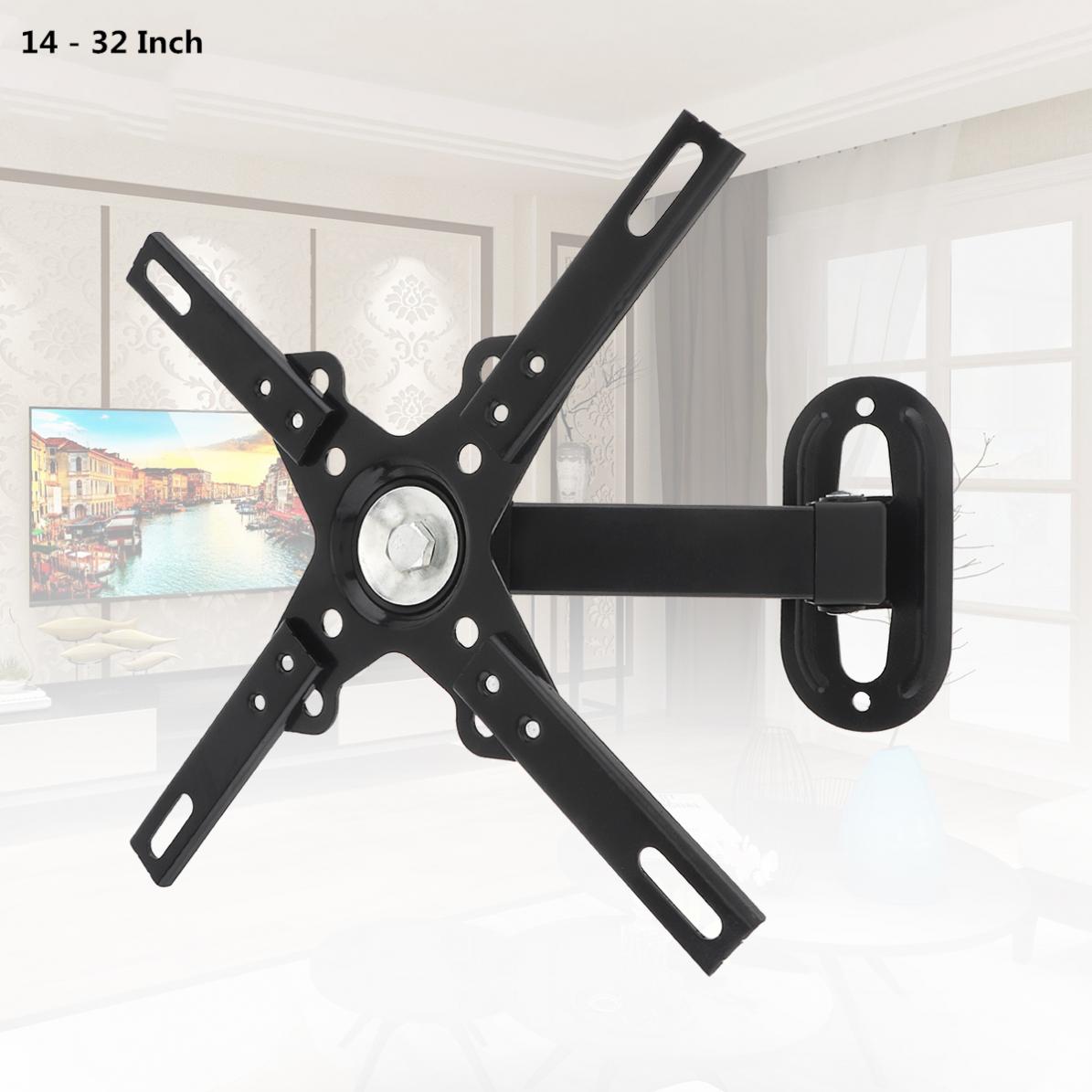Universal 12KG Adjustable TV Wall Mount Bracket Flat Panel TV Frame Support 30 Degrees with Small Wrench for 14 - 32 Inch LCD LE