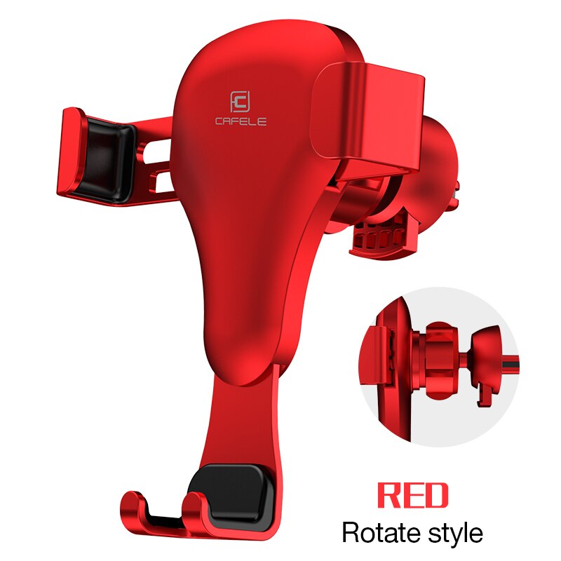 CAFELE Schwerkraft reaktion Auto handy halter Clip typ air vent monut GPS auto telefon halter für iPhone Samsung huawei xiaomi: Red Rotate style