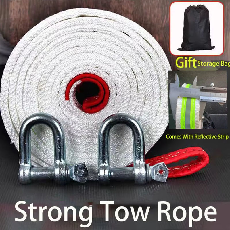 Sangle de remorquage de voiture, accessoires tout-terrain, corde de Traction de sauvetage, sangle de remorque d'urgence, fournitures de sécurité pour véhicule, outil de voiture ﻿ Crochet de remorquage