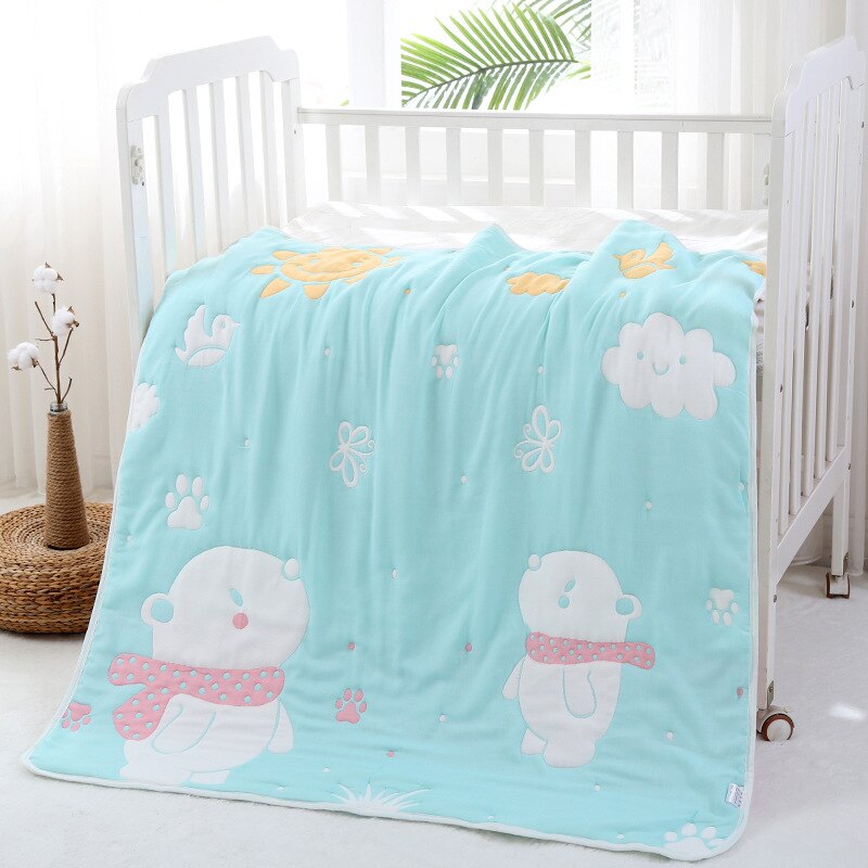 Edredón de invierno para bebé, manta gruesa para bebé, edredón de algodón de 10 capas de 110x110cm, juegos de ropa para niños, artículos para recién nacidos: 09-110x110cm