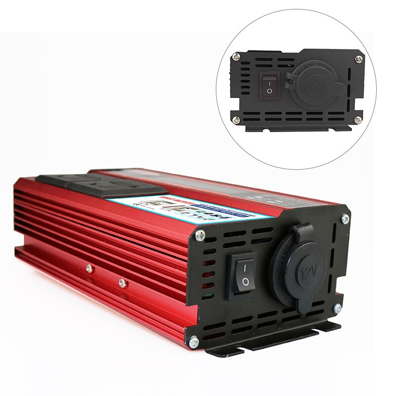 Portable USB 12-220V LCD 4 Ports 5V DC High Power Socket Inverter Power Inverter Wave Converter Power Inverter DC Power Inverter