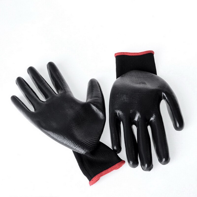 Öl-beweis Arbeits Handschuhe Schutz Sicherheit schwer Pflicht tragen-beständig Handschuhe für draussen Arbeit Anti-schneiden 1 Paar: 3