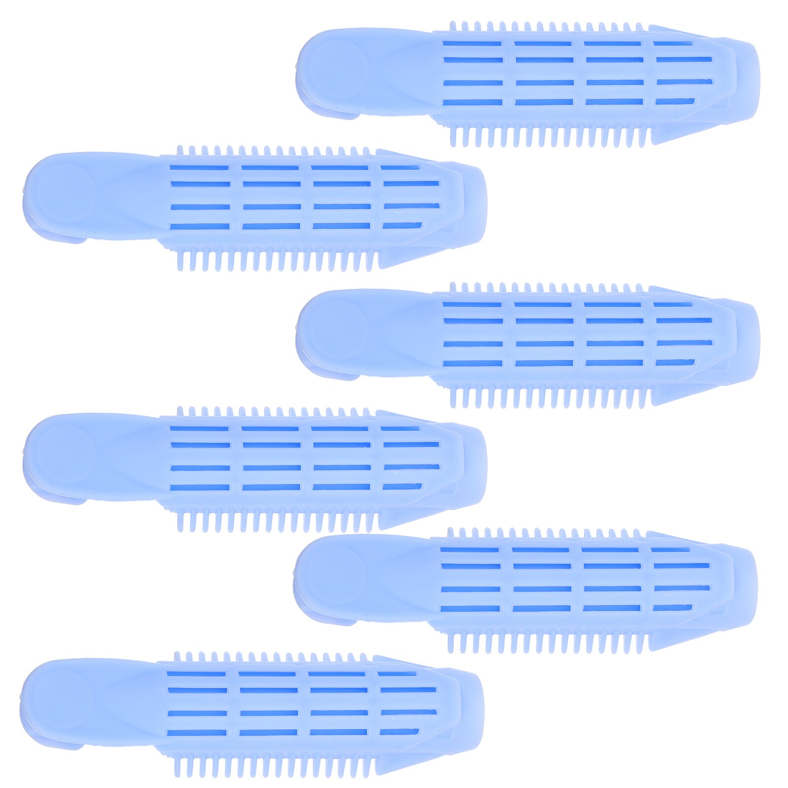 6szt. grzywka włosy lokówki wałek włosy stylizacja narzędzia DIY kręcone fryzura klipy: niebieski