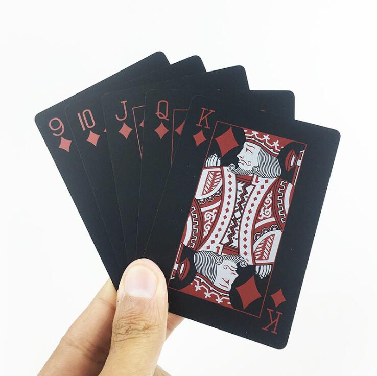 Plastic PVC Poker Speelkaarten Game Dek Goudfolie Poker Set Plastic Waterdichte Magic