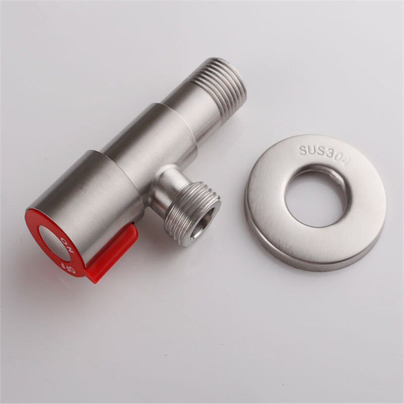 Angle Valve Filling Valves G1/2 Stainless Steel Closestool Water Heater &Cold Angle Valve Toilet Valve Bathroom Accessories: Red