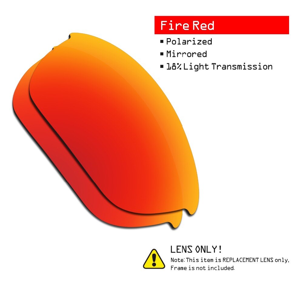 SmartVLT 3 Pairs Gepolariseerde Zonnebril Vervanging Lenzen voor Oakley Half Jacket 2.0 Stealth Black & Silver Titanium & Fire Red
