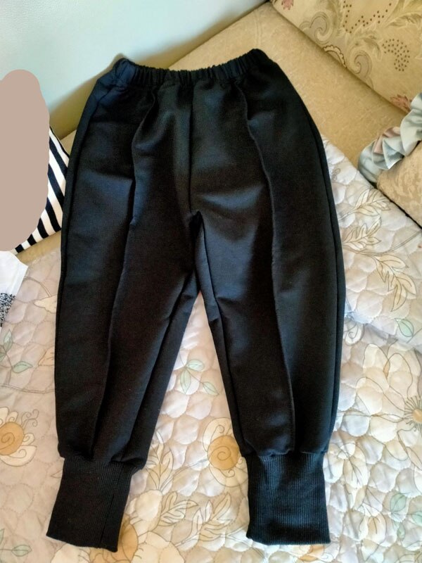 Pantaloni per neonati pantaloni per bambini autunno primavera pantaloni pantaloni per bambini solidi Harem tasche posteriori grigie nere moda in cotone: black / 6