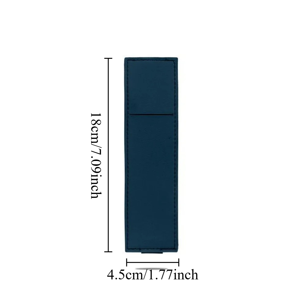 Leren Pennen Etui - Elastische Gesp Notitieboek Hoes - School & Kantoor Schrijfwaren: Blauw