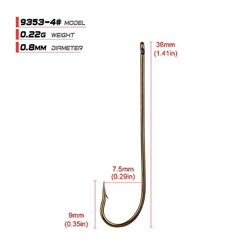 High Carbon Steel Fish hooks Long handle hook pesca fishing hooks 12#-6O fishing equipment: 4