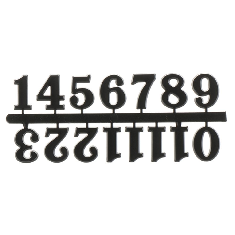 1 Set Quartz Clock Numerals Accessories Arabic Number Roman Numerals Clock Parts Handmade Material Restore Digital Repair Tools: blackArabic numerals