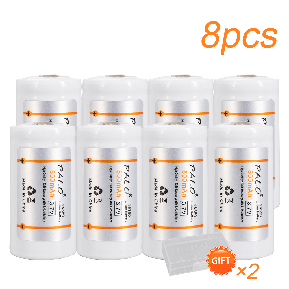 Palo cr123a 800 wiederauf ladbare batterie mah Lithium li-Ion cr123 batterien für LED taschenlampe arlo sicherheits kamera l70: Schwarz