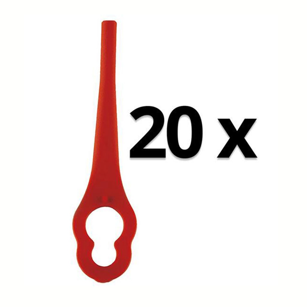 20Pcs Plastic Blade Cutter Vervangen Voor Draadloze Gras Tuin Crop Strimmer Plastic Messen Voor Florabest Gras Trimmer: Default Title