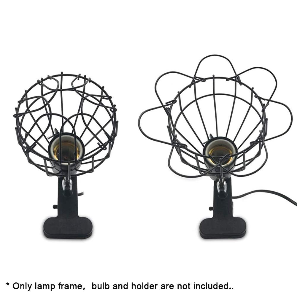 Abat-jour chauffant pour animaux de compagnie fer Vintage lampe Cage abat-jour pour Reptile animal de compagnie couveuse lampe chauffante ampoule garde Cage abat-jour