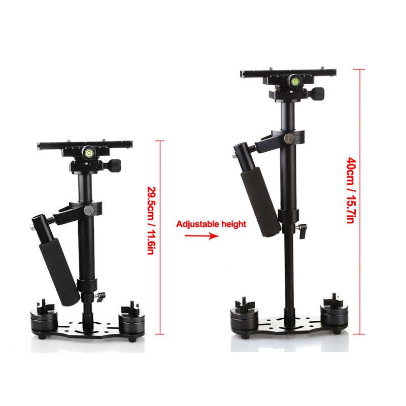 Estabilizador Steadycam de mano de aleación de aluminio S40 + 0,4 M 40Cm para Steadicam para Canon Nikon Aee cámara de vídeo Dslr