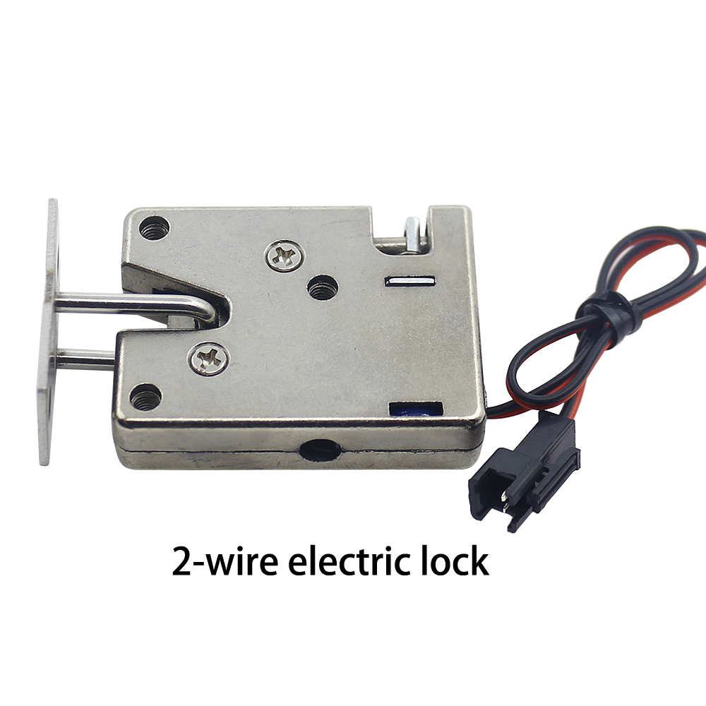 DC12V small cabinet door electromagnetic lock self-elastic electric control box lock mail self-lifting cabinet electric lock: WHITE