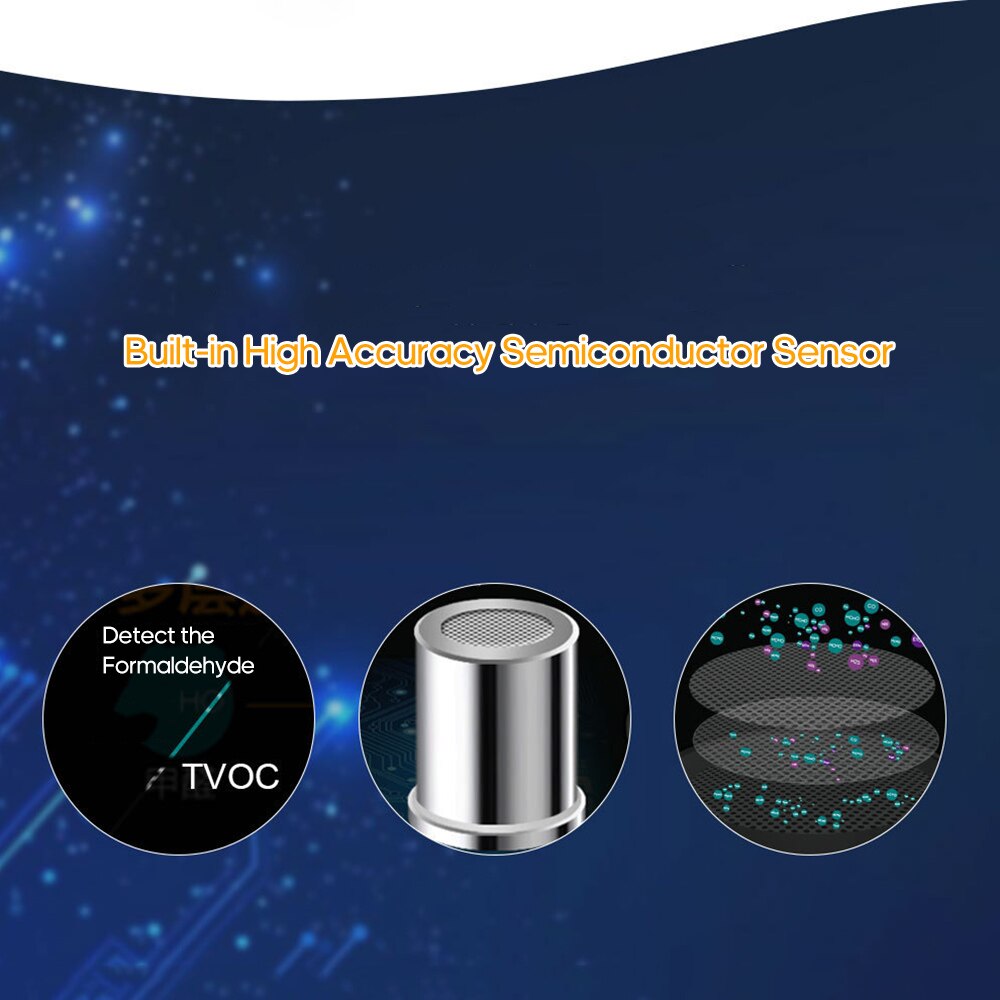 Portable Formaldehyde(HCHO) Detector with LCD Display High Accuracy TVOC Sensor Tester Air Formaldehyde Detector
