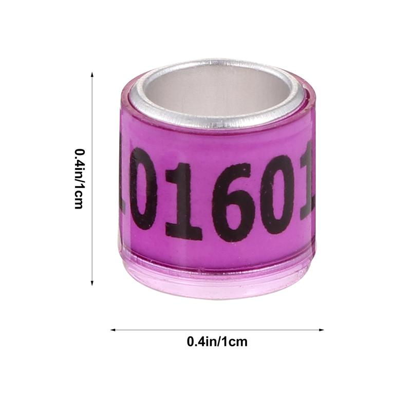 100Pcs Pigeon Foot Rings Numbered Pigeon Foot Ring Bird Leg Rings Leg Bands Racing Identification Rings Bird Accessories