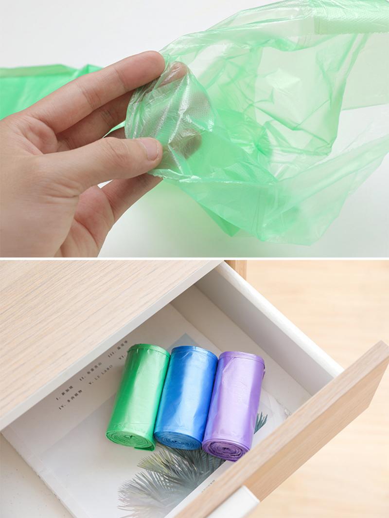 1Roll Vest Style Garbage Bags Storage Bag For Home Waste Trash Bags Thick Convenient Environmental Cleaning Waste Bag
