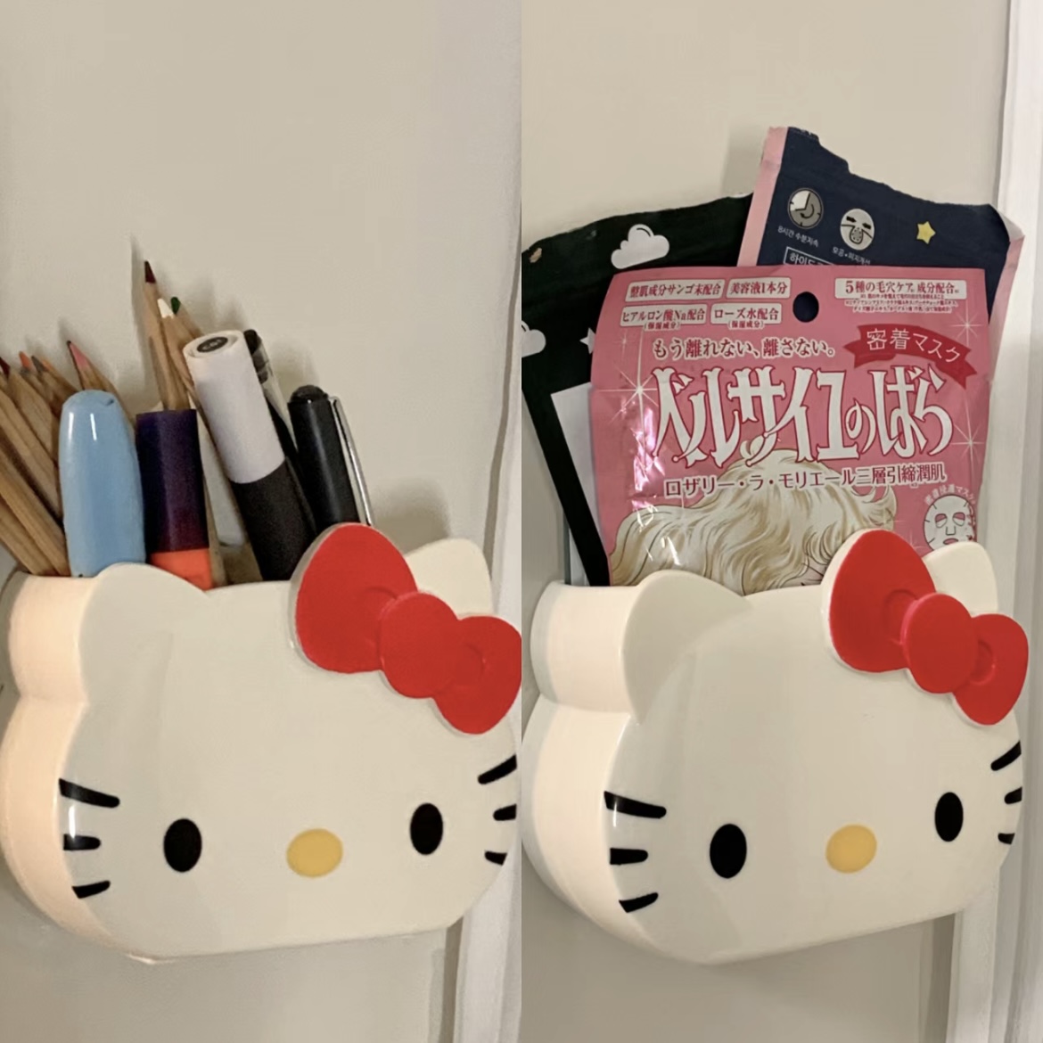 Sanrio Hello Kitty Badkamertafel Organizer Wandplank Schattig Kt Kat Thuis Opbergrek Hangende Diversen Opberghouder Punch-Vrij