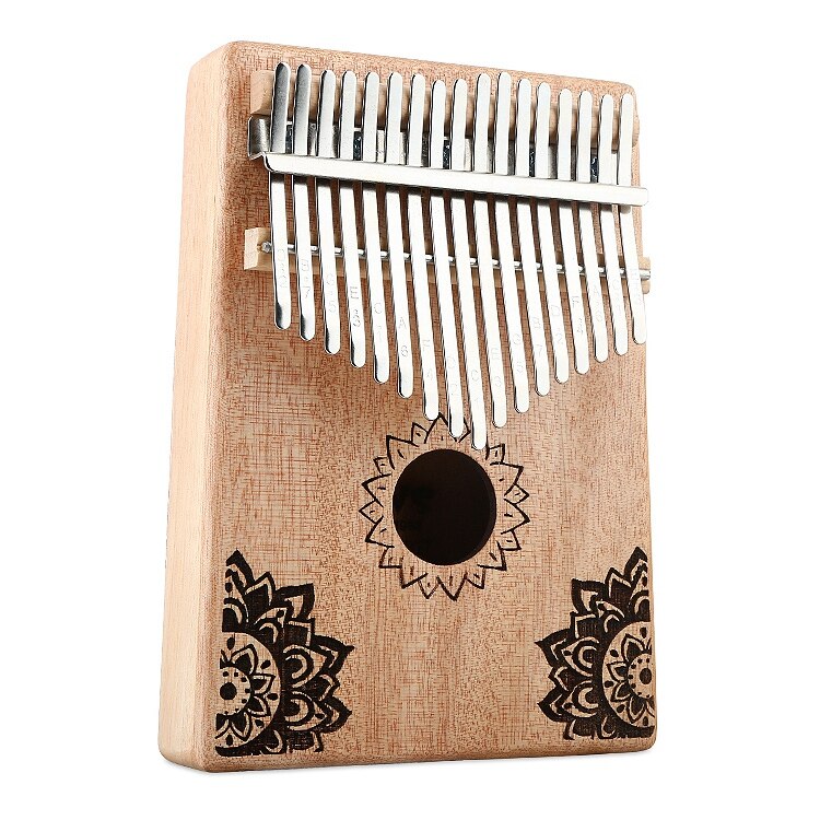 17 Key Kalimba African Solid Wood Thumb Finger Piano Sanza Mbira ...