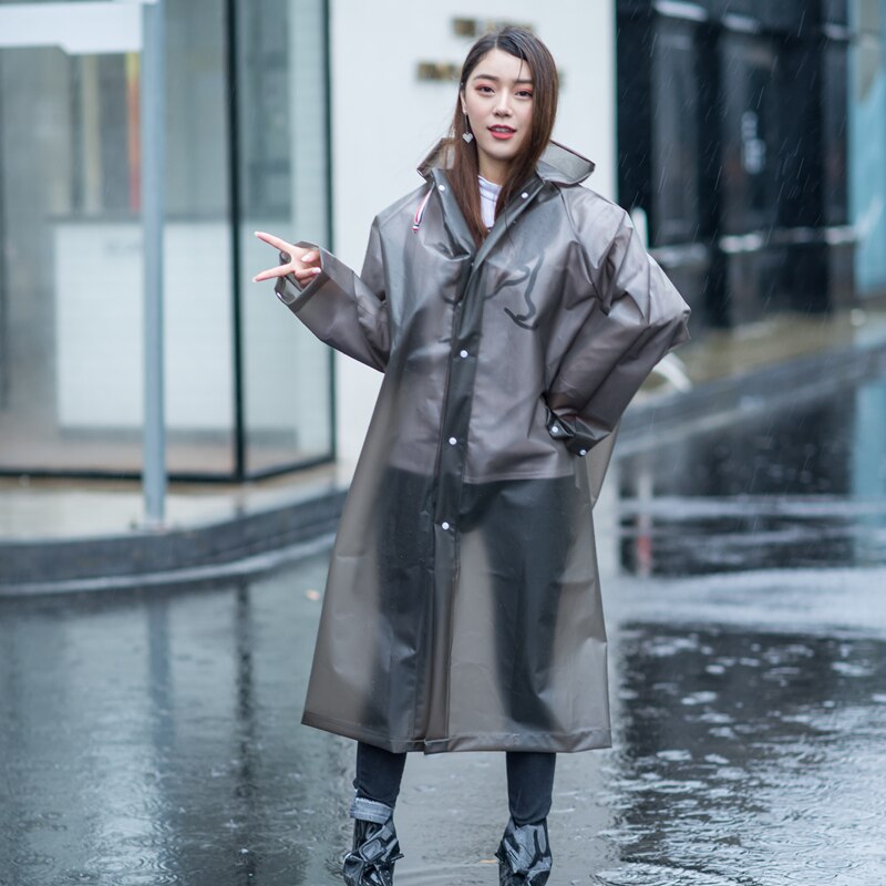 Poncho impermeable de nailon para mujer, Poncho de plástico con capucha para mujer, Poncho para senderismo al aire libre, Poncho largo para lluvia JJ60YY: B / L