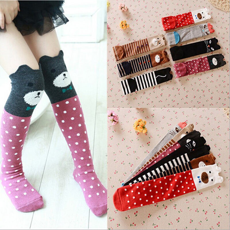 Calzini lunghi per bambini calzini estivi per bambina scaldamuscoli per bambina calzini alti per bambini calze collant per 3-12 anni