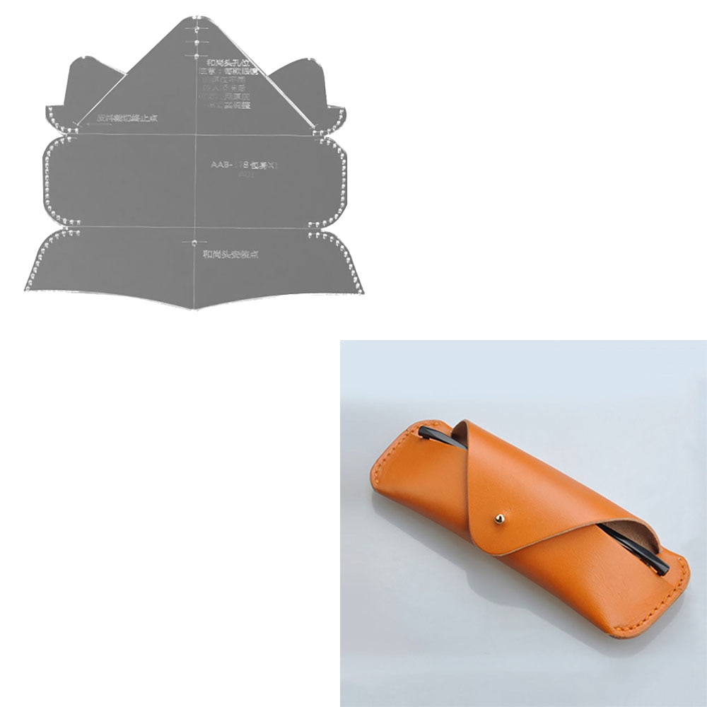 Lychee Life Spectacle Case Sewing Pattern Acrylic Leather Template DIY Handmade Leathercrafts Supplies