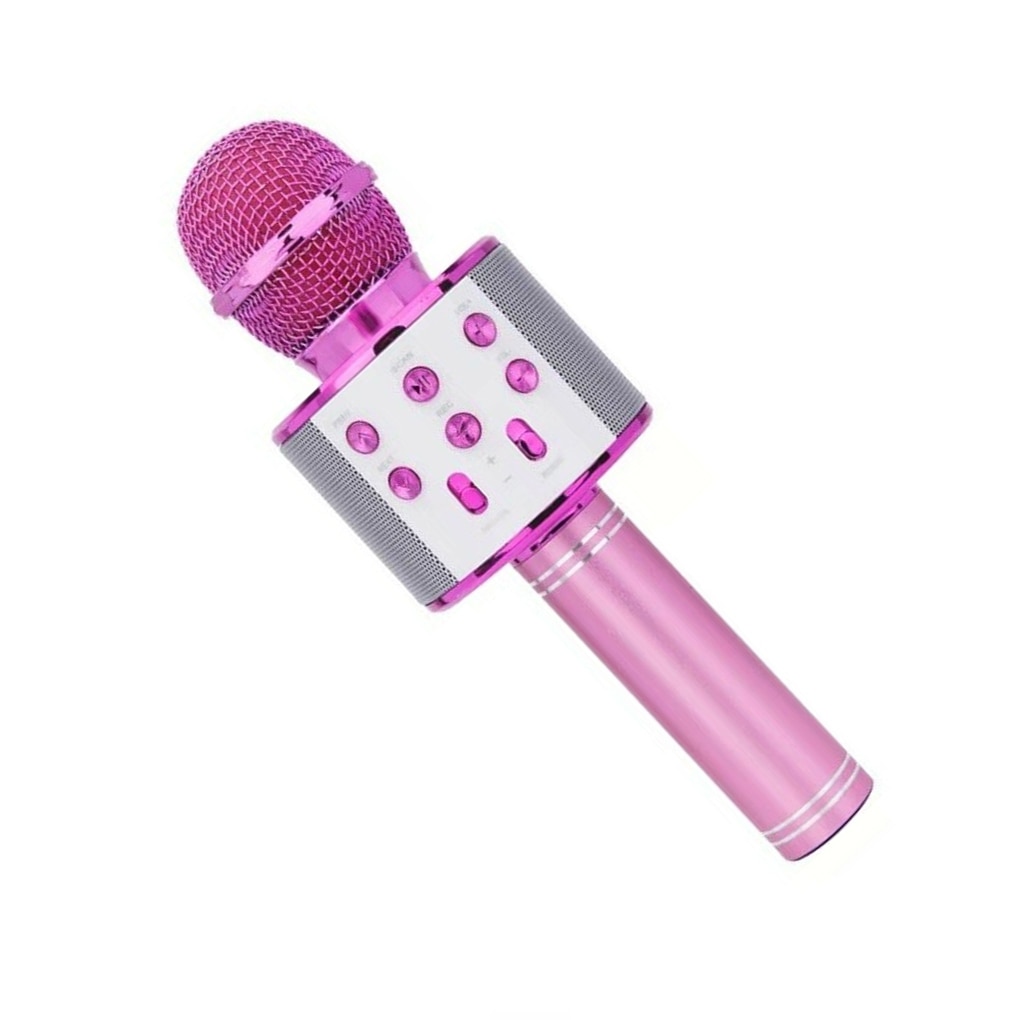 WS858 Portable Wireless Bluetooth Singing Microphone Handheld Smartpnone Speaker Mic for Home KTV Outdoor Party