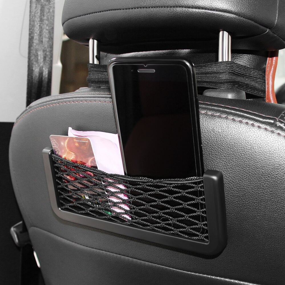 Universal Black Car Net Bag Phone Holder for geely atlas emgrand x7 ec7 for citroen c4 c3 c5 berlingo c4 picasso