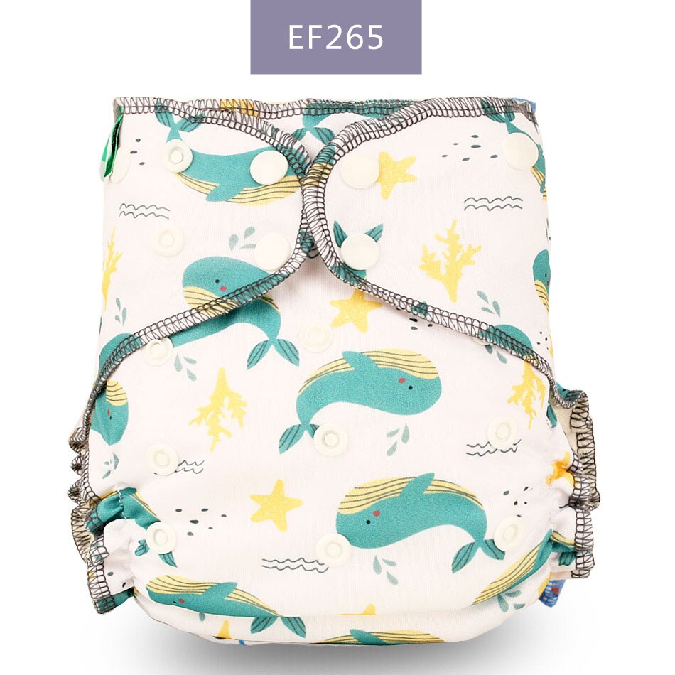 Elinfant Super Soft Baby Hybird A12 Cloth Diaper Waterproof Washable Adjustable Double Strength Suction Fit All 3kg~15kg Baby: EF265-cloth diaper