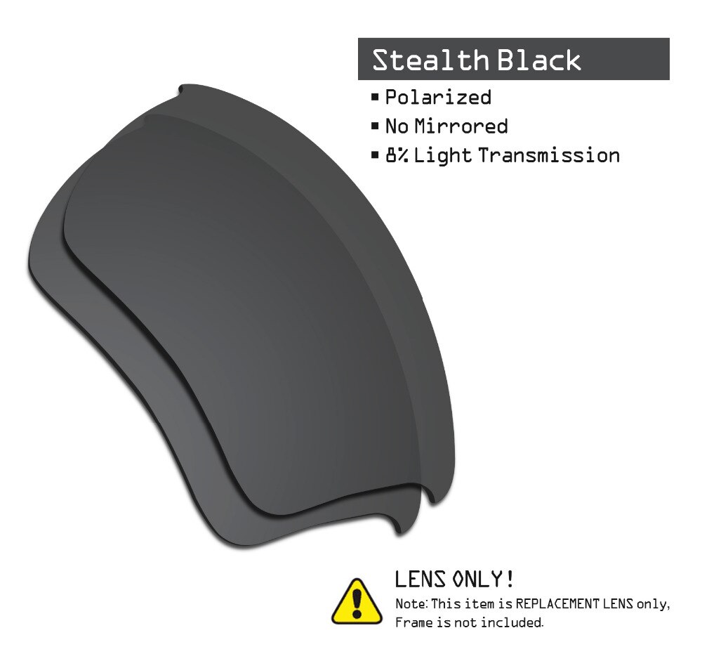 SmartVLT 2 Pairs Gepolariseerde Zonnebril Vervanging Lenzen voor Oakley Half Jacket 2.0 XL Stealth Zwart en Ijs Blauw