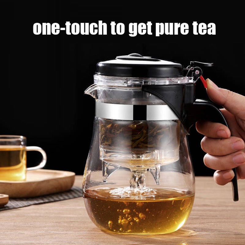 Varmebestandig glass tekanne kinesisk kung fu te sett puer vannkoker kaffeglass maker praktisk kontor tekanne