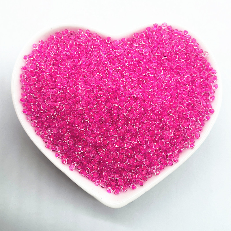 Colgante de corazón de 15g, 2mm, 3mm, 4mm, efecto de teñido, cuentas de semilla de cristal checo, cuentas de pulsera DIY para fabricación de joyas, accesorios: YELLOW / 3 mm