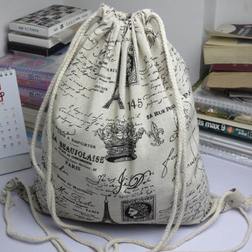 Canvas rugzak met trekkoord, schooltas, gymtas, canvas tas met trekkoord, canvas opbergtas, rugzak, schoolrugzak voor tieners ,  #t1p