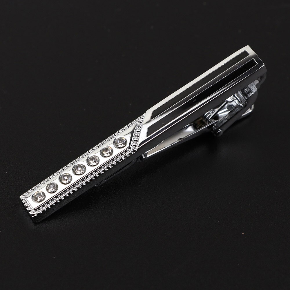 Brand Tie Clip Sieraden Eenvoudige Emaille Mens Business Luxe Bar Pinch Sluiting Tie Pin: 10