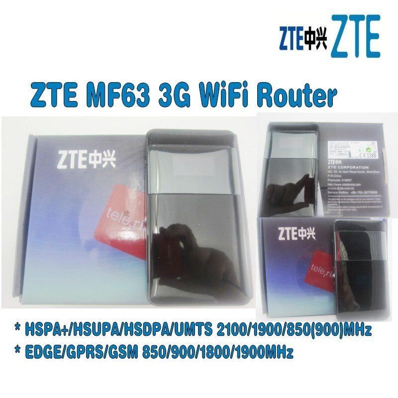 Unlocked ZTE MF63 3g wireless router hspa mobile hotspot plus with 3g antenna