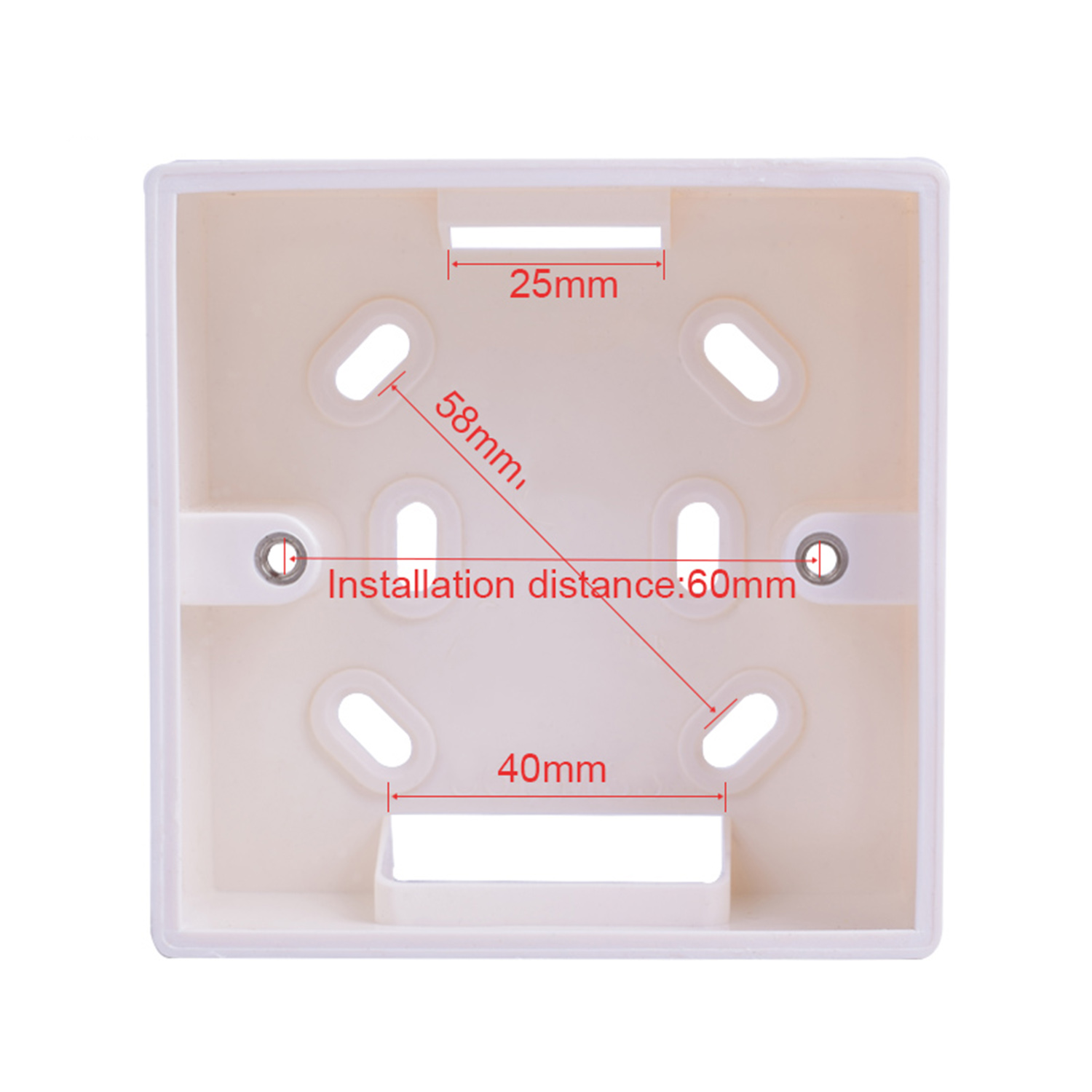 86X86 77X77 Square Wall Box Deep Case PVC Junction Box Wall Mount Cassette For Switch Socket Base Electrical Sockets Accessories