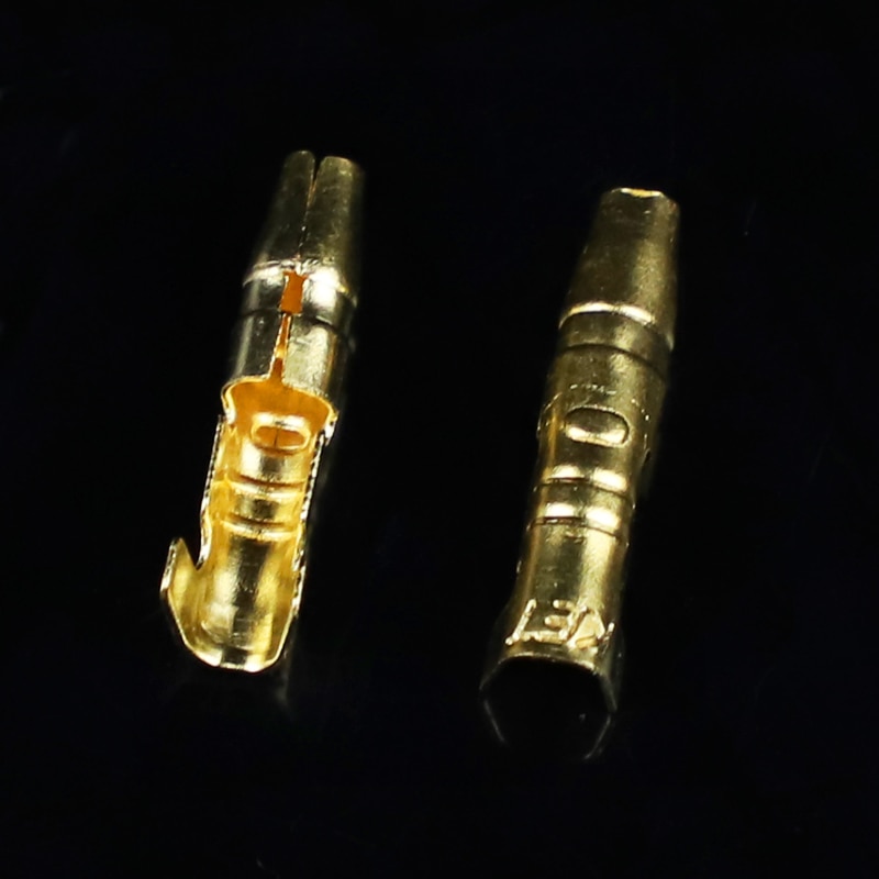 4.0 bullet terminal car electrical wire connector diameter 4mm pin set 50sets=200pcs Female + Male + Case Cold press terminal