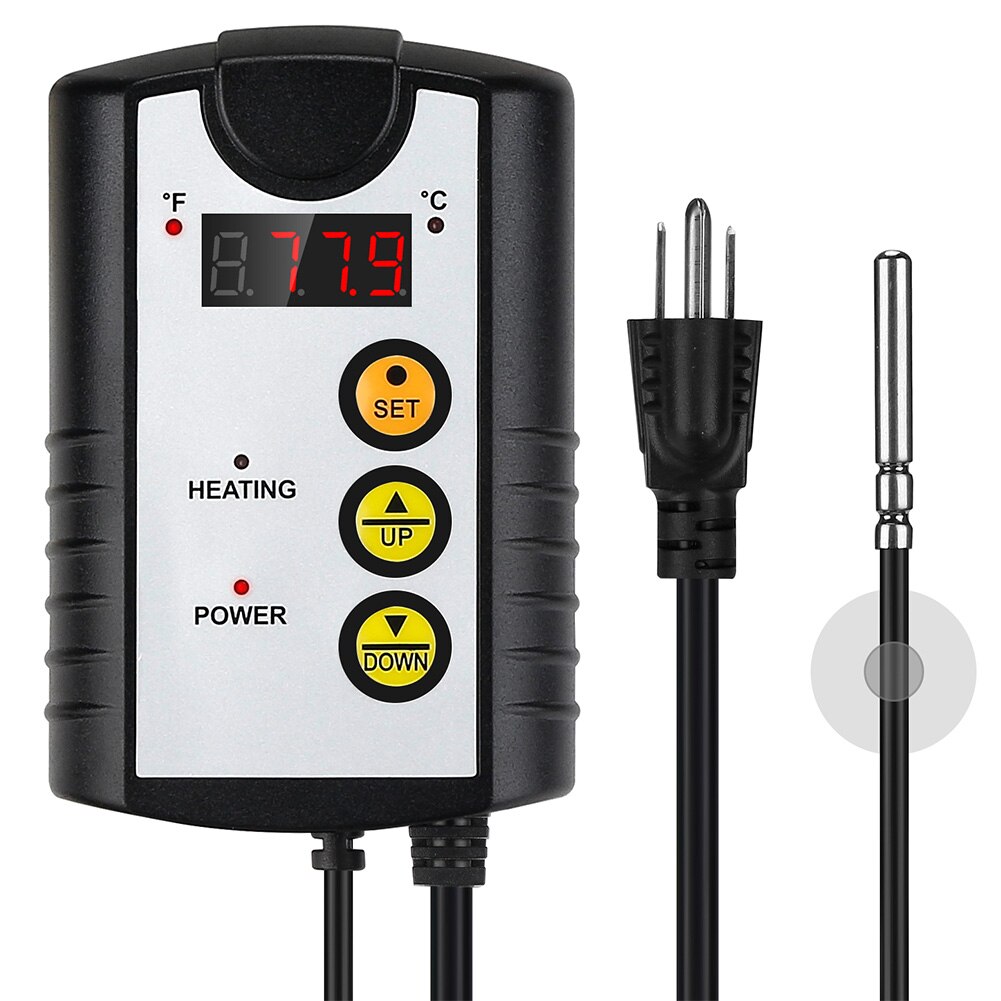 Kweek vochtigheid us plug kas temperatuurregelaar warmtemat thermostaatregelaar incubatie voor planten reptiel