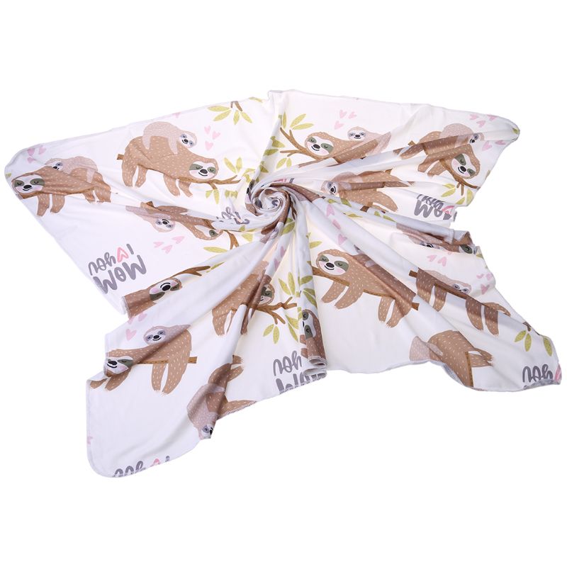 Ensemble de couverture et bandeau pour nouveau-né, lange en coton avec animaux de dessin animé,  r2jf pièces