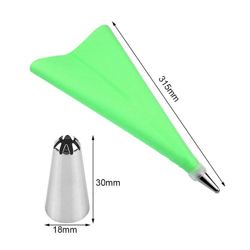 Silicone Forms Icing Piping Nozzles Pastry Bag Pastry Bakeware Baking Tools Fancy Cake Mold Cake Decorating Tools 3/8/14/18pcs: 18pcs green