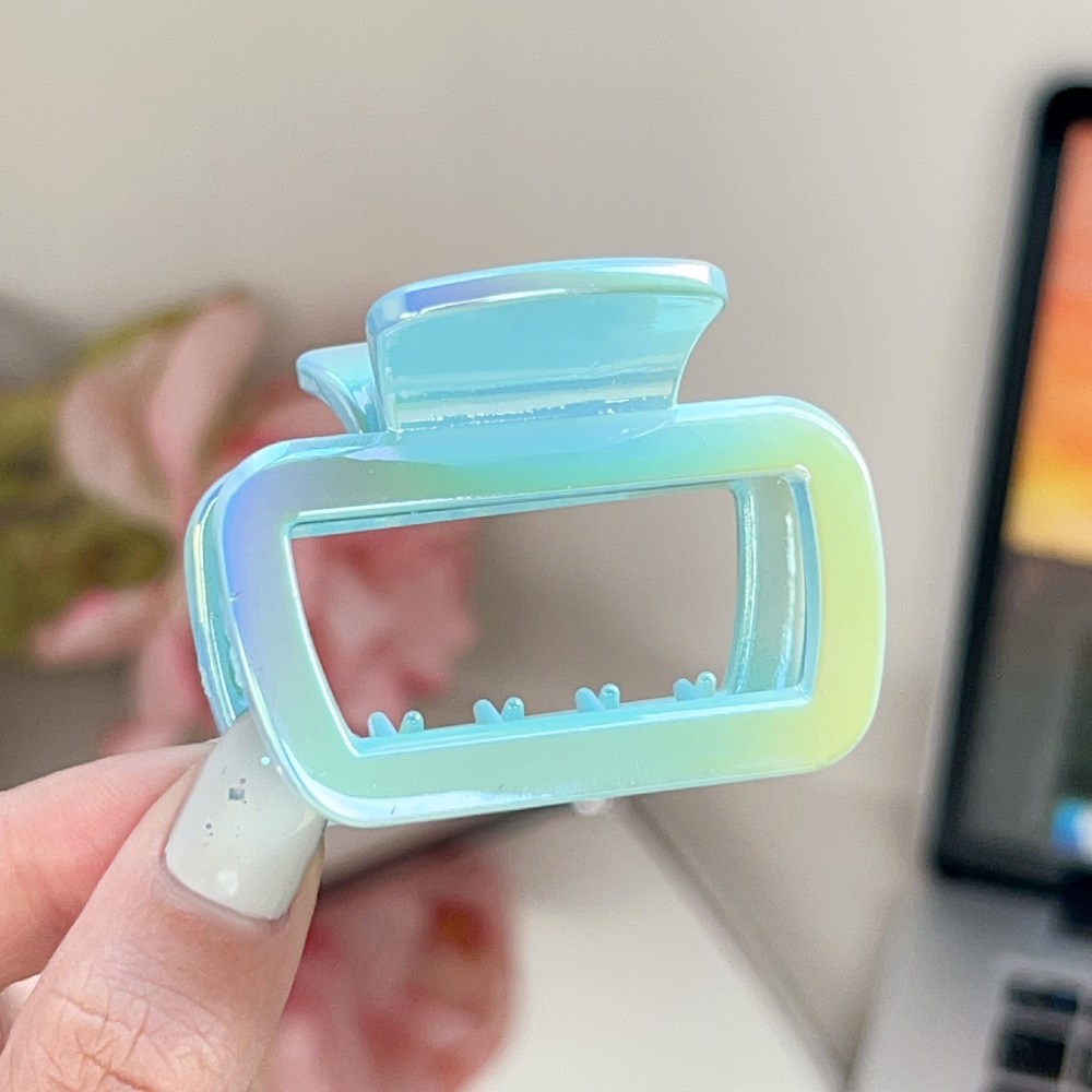 YHJ Linda garra para el cabello de Color gelatina, degradado de verano, pinzas para el cabello de plástico, accesorios para el cabello para mujeres y niñas: Borgoña