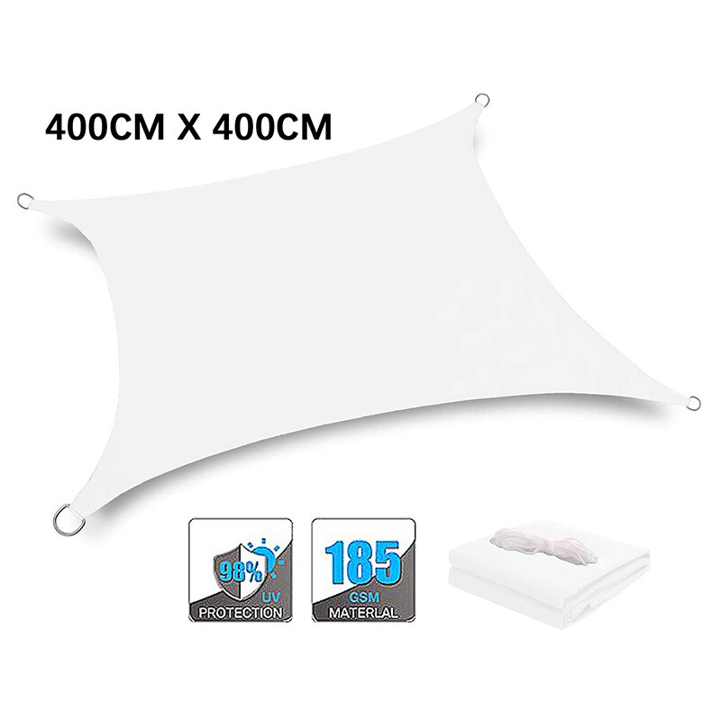 White 300D waterproof awning, triangle, rectangle, square awning shade sail outdoor awning garden terrace swimming pool awning